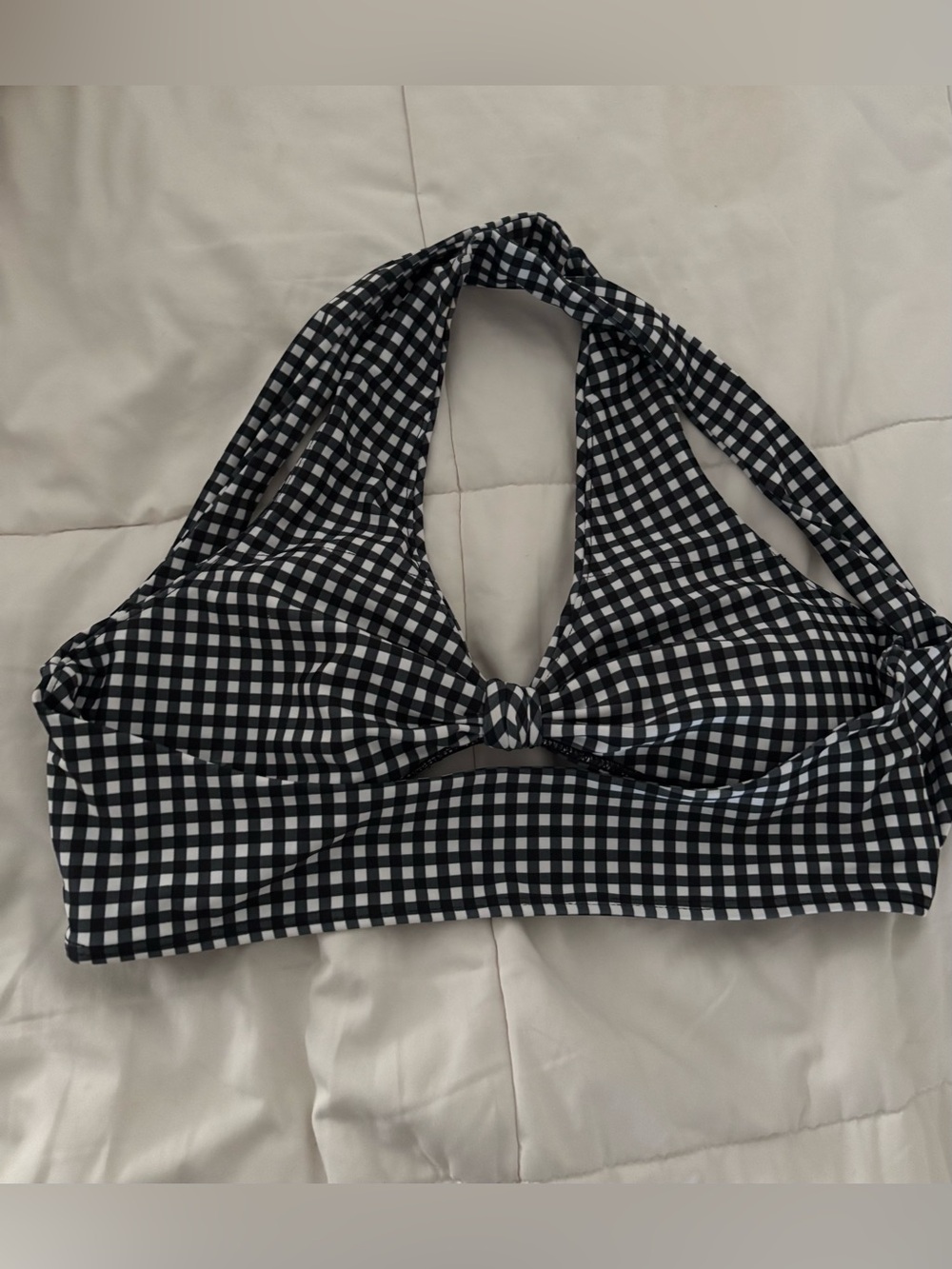 ▪️Albion Fit Black Check
Top Knot Bikini Halter
Gingham Checkerboard Swim Top M - Picture 11 of 12